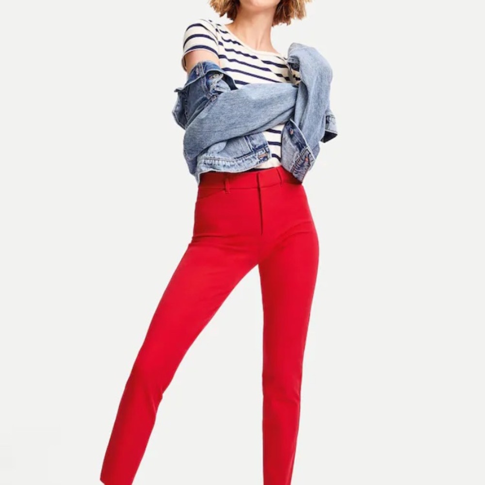 All-New High-Waisted Pixie Ankle Pants Robbie Red